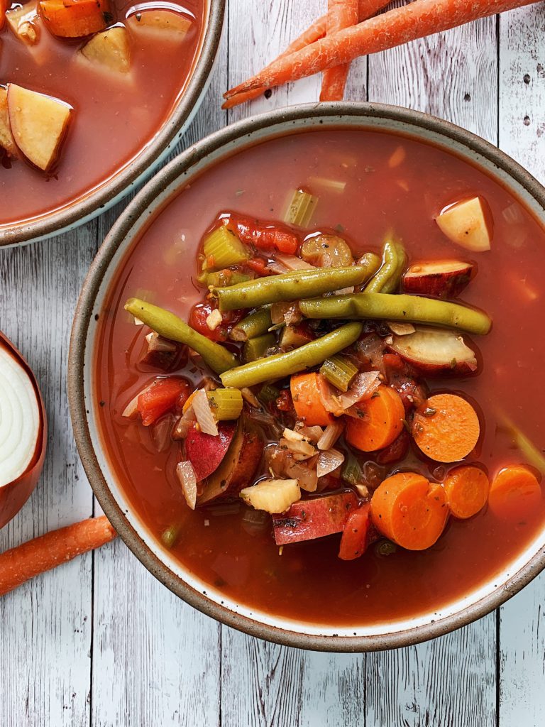 Easy Crockpot Vegetable Soup - Clara Norfleet | Food Fitness and Faith